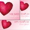 Mothers day card,banner set.Polygons pink hearts