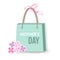 Mothers day card, icon, gift, shopping bag,
