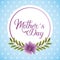 Mothers day card invitation celebration floral decoration