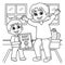 Mothers Day Child Giving an Award Coloring Page