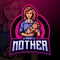 Mothers day esport mascot logo design