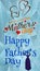 mothers day and fathers day with happy greetings words displaying on blue illustrations background