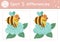 Mothers day find differences game for children. Holiday educational activity with funny baby bumblebee and his mother. Printable