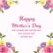 Mothers day flat rose card