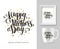 Mothers Day hand lettering collection. Mock-up design template. Vector illustration