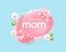 Mothers day poster banner background layout with badges and flower