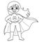 Mothers Day Supermom Isolated Coloring Page