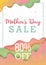 Mothers Day voucher design, colorful papercut background