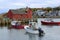 Motif 1, a historic seaside building with quaint facade that`s often painted and all types of colorful boats, Rockport Mass, 2018