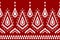 Motif border ethnic Ikat art. Seamless pattern traditional. Aztec ornament print. Red background