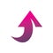 Motion arrow triangle full color logo design