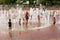 Motion Blur Of Families Playing In Fountain At Atlanta Park