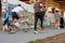 Motion Blur Of People Exercising Along Atlanta Beltline Urban Tr