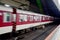 Motion blured subway train at Kintetsu Nara station