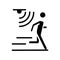 Motion detection black glyph icon