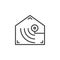 Motion detector line icon