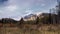 Motion dolly shot of cloudy afternoon in Banff National Park