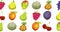 Motion graphic with fruits loopable background