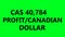 Motion graphic of profit increasing. Amount of profit going up. Profit in Canadian Dollar. Increasing profit animation