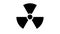 Motion graphic video element. Animated rotation radiation icon sign. Biological caution symbol