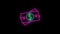 Motion graphic video. Neon animation of flickering dollar icon. Currency bill USD sign. The symbol of cash or electronic money.