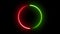 Motion Graphics Animation with Colorful Neon Bright Glowing Circle Isolated on Black Background. Multicolor Motion