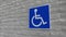 Motion of handicapped parking sign