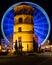 In motion, illuminated giant wheel