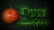 Motion Light Happy Halloween Lettering Green Glowing Light Bright Flash With Halloween Pumpkin 3D