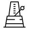 Motion metronome icon, outline style