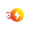 Motion move speed lightning energy power logo design