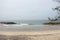 Motion and movement of water and wave in the sea at Saeng Chan Beach in Rayong, Thailand