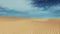 Motion through sandy desert dunes at daytme