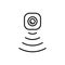 Motion sensor icon, vector illustration