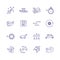 Motion and speed linear icons. Slow and fast vector signs