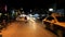 Motion Thai night street on motobike. Koh Samui,