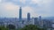 Motion Timelapse of the Taipei 101 and Xinyi District from afternoon to night