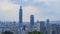 Motion Timelapse of the Taipei 101 and Xinyi District from afternoon to night