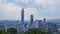 Motion Timelapse of the Taipei 101 and Xinyi District from afternoon to night