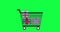 Motion video Black shopping cart with gift boxes