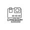 motion video camera icon. Element of video products outline icon for mobile concept and web apps. Thin line motion video camera