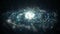 Motion View Abstract Shining Cosmic Universe Spiral Galaxy Star Field In Deep Space