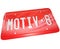 Motivate Red License Plate for Encouraging Team to Succeed