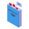 Motivation book icon isometric vector. Speaker audience