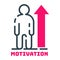 Motivation concept human chart icon business strategy development design and management leadership teamwork career idea