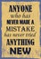 Motivation Quote Anyone who has never made a mistake has never tried anything new Vector grunge poster