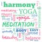 motivation yoga word cloud, word cloud use for banner, painting, motivation, web-page, website background, t-shirt & shirt