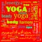 motivation yoga word cloud, word cloud use for banner, painting, motivation, web-page, website background, t-shirt & shirt