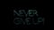 Motivational animation text formed by flying tiny colorful particles on a black background. Design. Never give up, go on