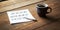 Motivational Inspiring Flat Lay with Cup of Coffee \\\'start each day with gratitude and find joy in the little things\\\'
